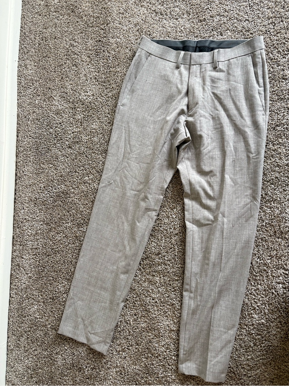Reaction Kenneth Cole Men's Light Gray Dress Pants